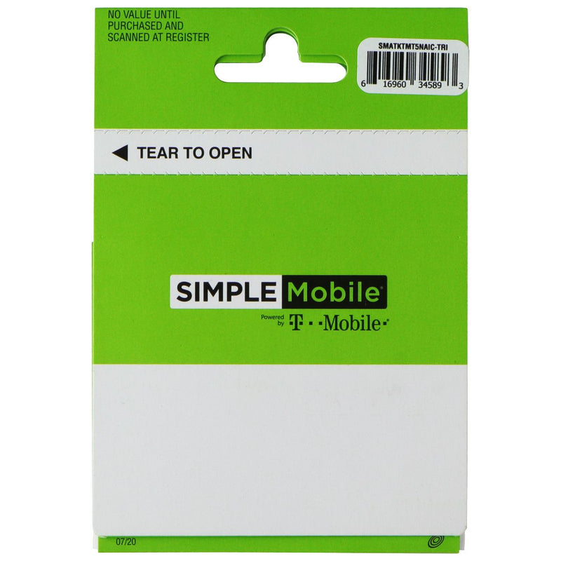 Simple Mobile T-Mobile SIM Card Kit for Smartphones (Nano/Micro/Standard)