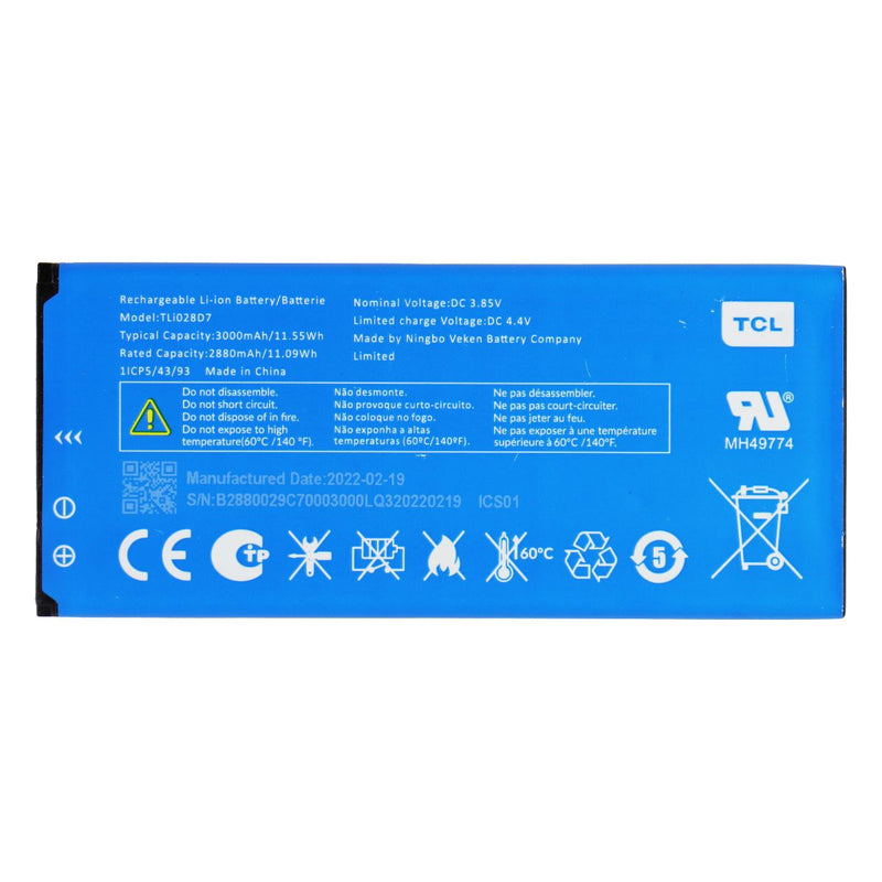 Replacement (3000mAh/3.85V) TCL Li-Ion Battery for Alcatel Smartphone (TLI028D7)