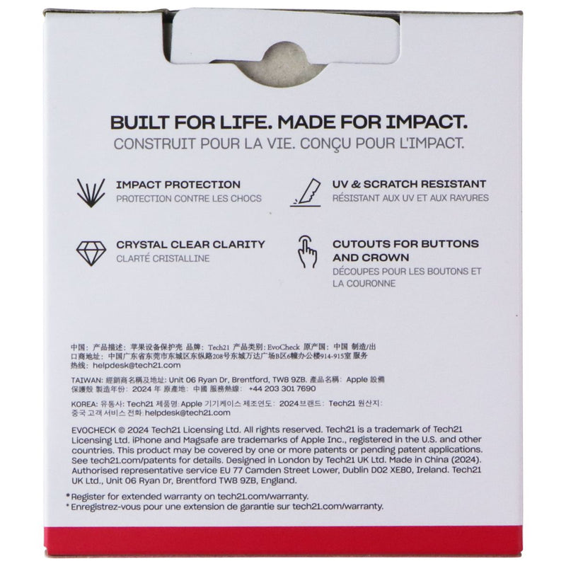 Tech21 EvoCheck Series Case for Apple AirPods Max Case - Clear/Gray Pattern