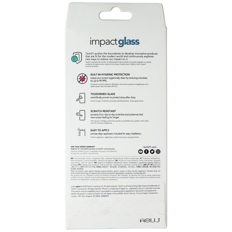 Tech21 ImpactGlass Screen Protector for Apple iPhone 12/12 Pro