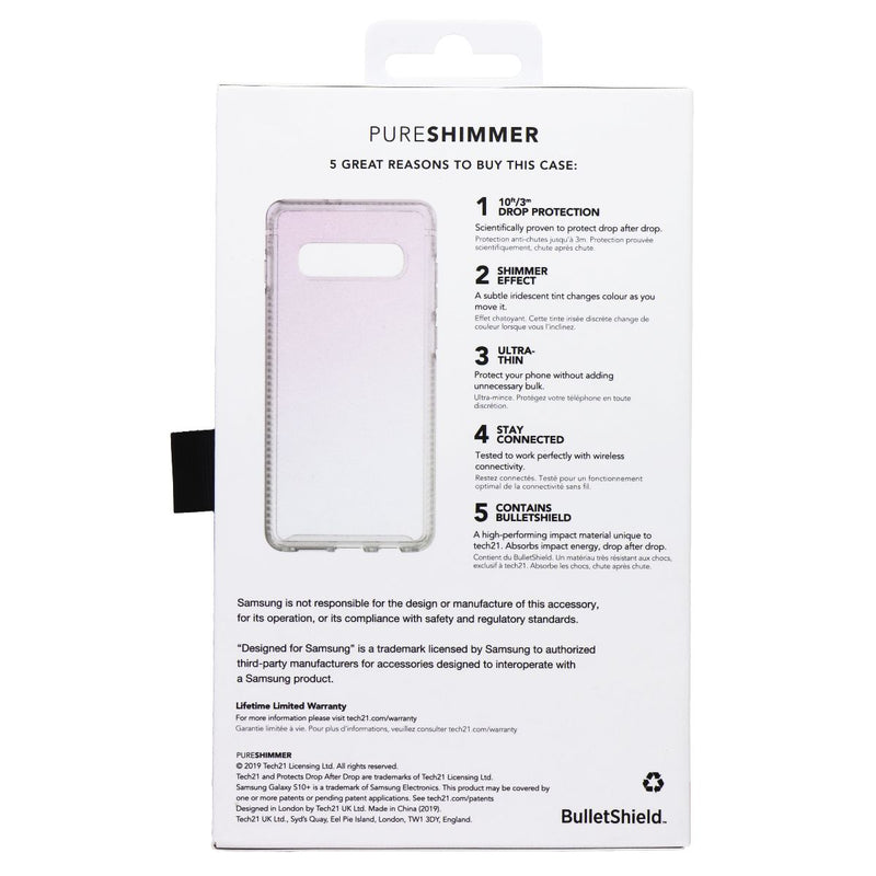 Tech21 PureShimmer Series Hard Case for Samsung Galaxy (S10+) - Pink Shimmer