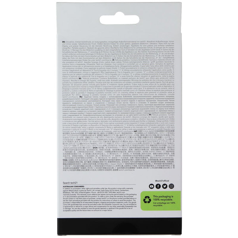 Tech21 Protective FILM Self-Heal Screen Protector for iPhone 11 Pro Max - Clear
