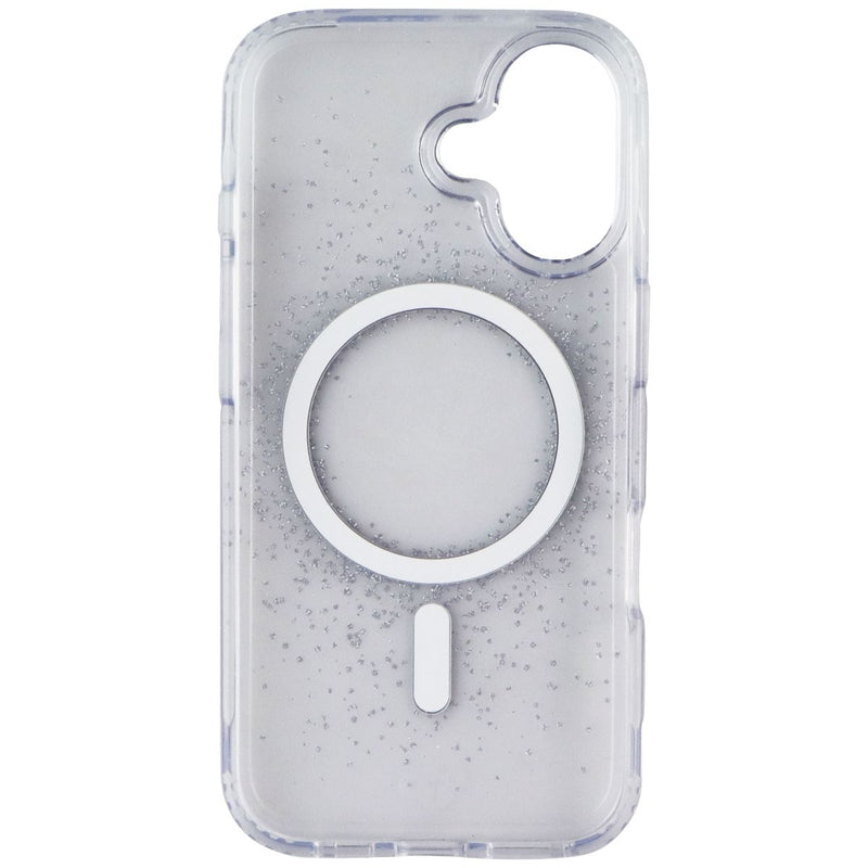 Tech21 Evo Sparkle Series Case for MagSafe for Apple iPhone 16 - Clear/Silver