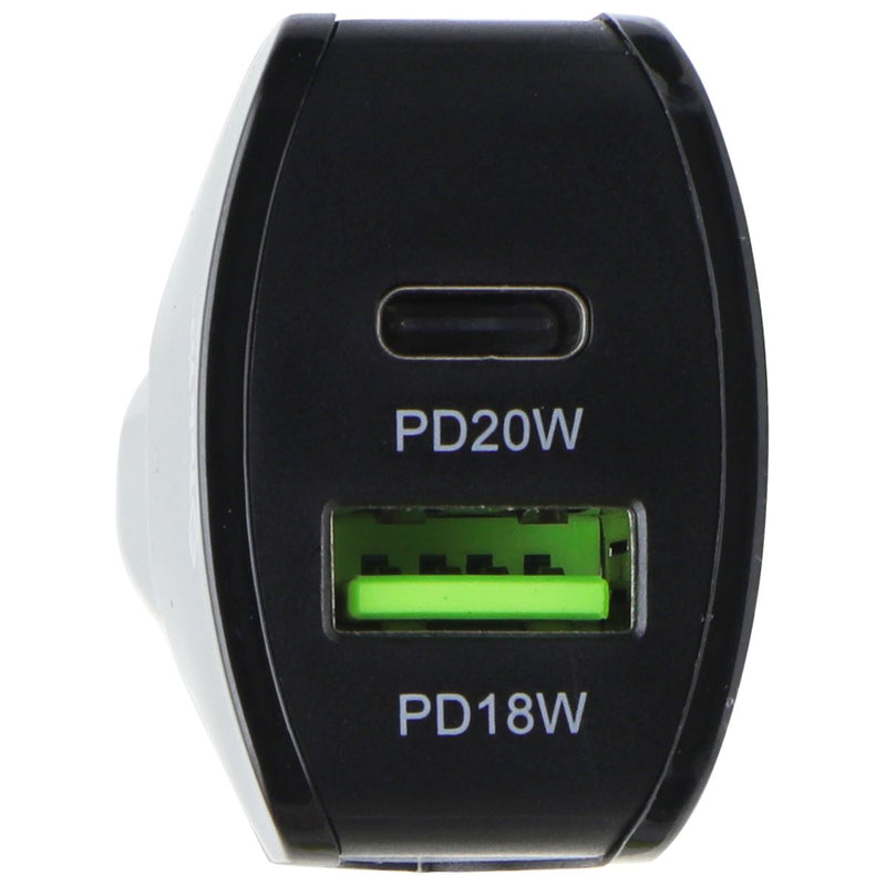 TekYa 38W Dual Port Car Charger Head with USB-C PD - Black