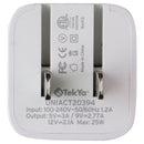 TekYa 25W USB-C Wall Charger for Smartphones/Tablets - White (UNIACT20394)