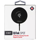 TekYa (15W) QiTek Spot Qi Wireless Charging Pad with Magnetic Suction - Black