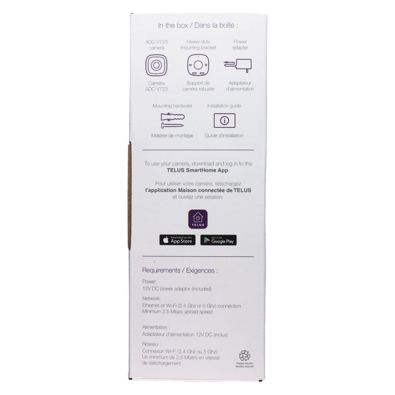 Telus Outdoor Wi-Fi 1080p Security Camera with Night Vision - White (ADC-V723X)