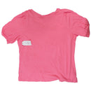 Time and Tru Women's Puff Sleeve Top - Size Large - Coral Rose