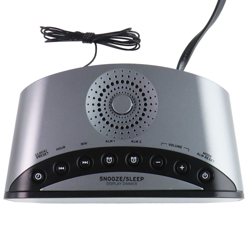 Timex AM/FM Dual Alarm Clock Radio with 1.2-Inch Display and Line-In Jack - Gray