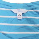 Time and Tru Women's Puff Sleeve Top - Size Large - Aqua Springs / White Stripe