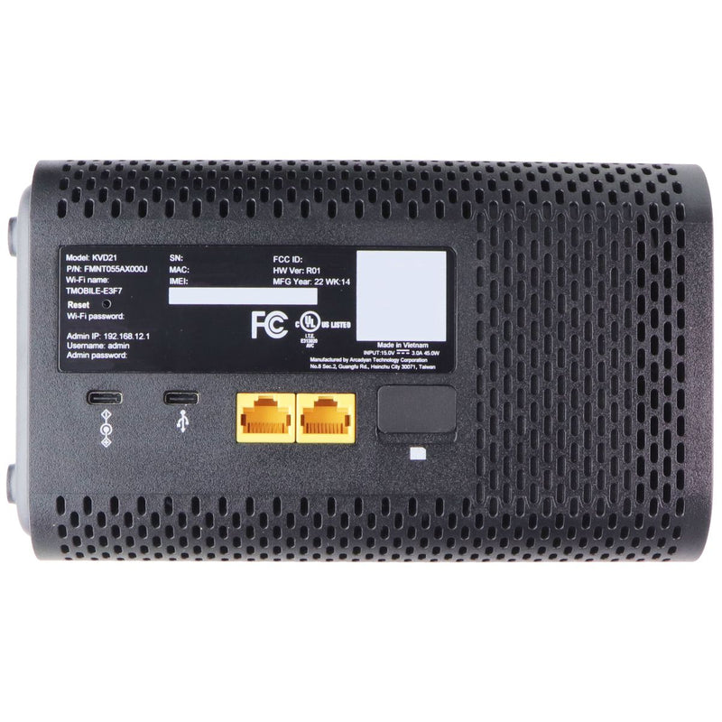 T-Mobile Arcadyan FMNT055AX000J 1200 Mbps 2 Port Router KVD21 - Black (KVD21)