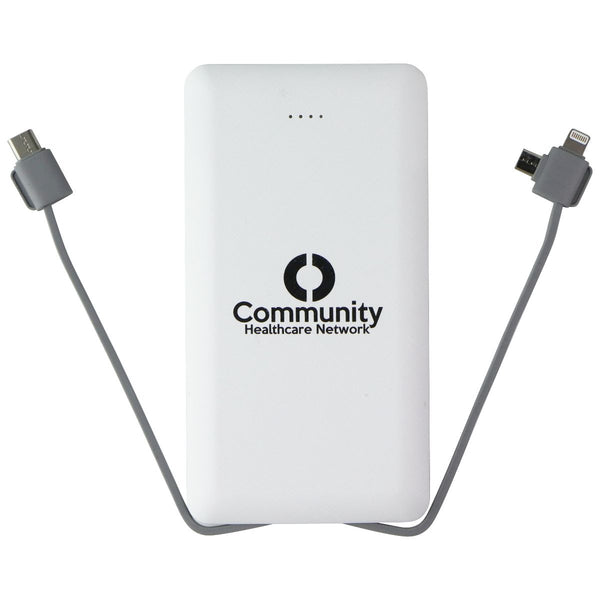 Tomax 10000mAh USB-C/Micro/Lighting 8-Pin/USB-A Power Bank - White (Customized)