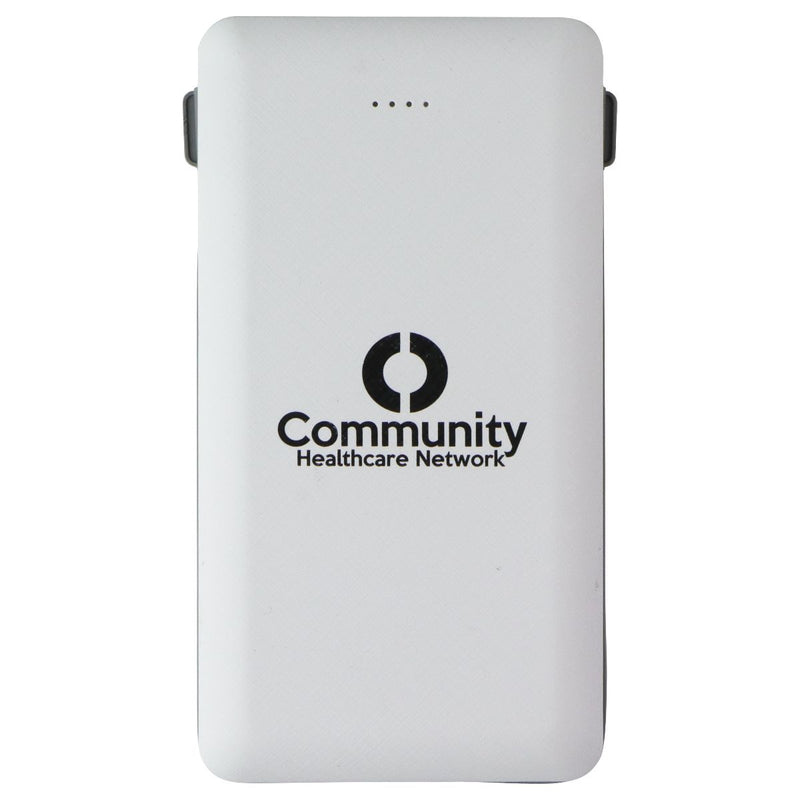 Tomax 10000mAh USB-C/Micro/Lighting 8-Pin/USB-A Power Bank - White (Customized)