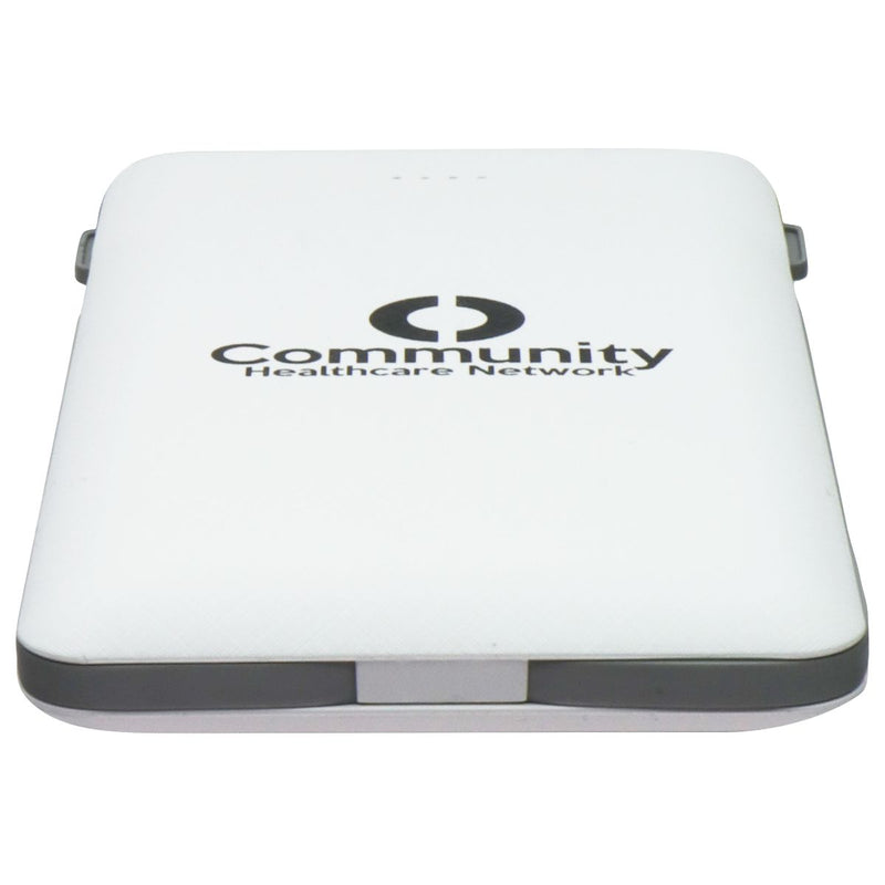 Tomax 10000mAh USB-C/Micro/Lighting 8-Pin/USB-A Power Bank - White (Customized)