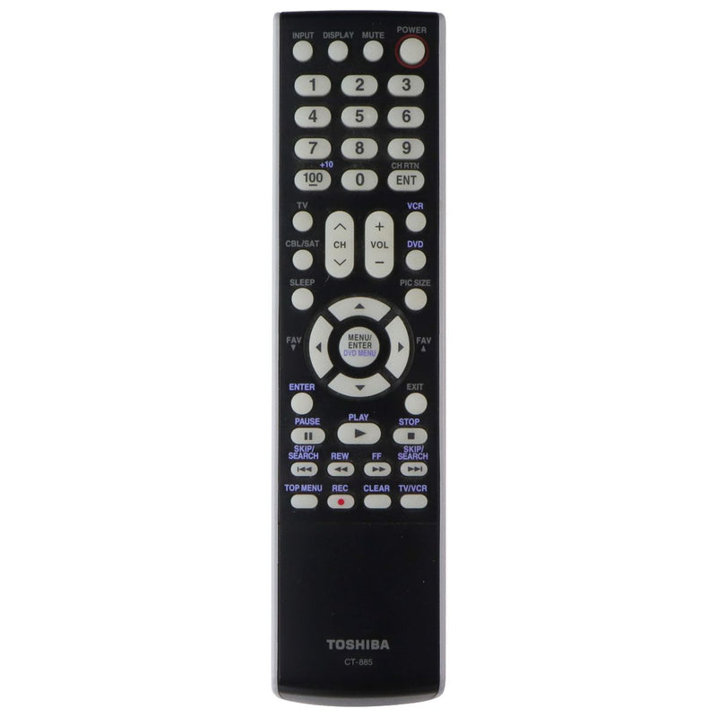 Toshiba Remote Control (CT-885) for Select Toshiba TVs - Black/Gray