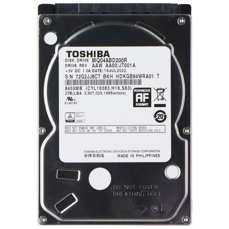 Toshiba MQ04 2TB 5400RPM 2.5-in Internal Hard Drive (MQ04ABD200R)