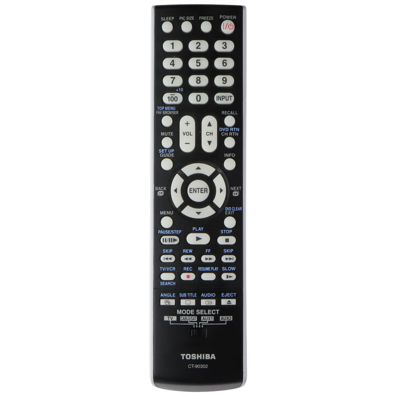 Toshiba OEM Remote Control for Select Toshiba TVs - Black/Gray (CT-90302)