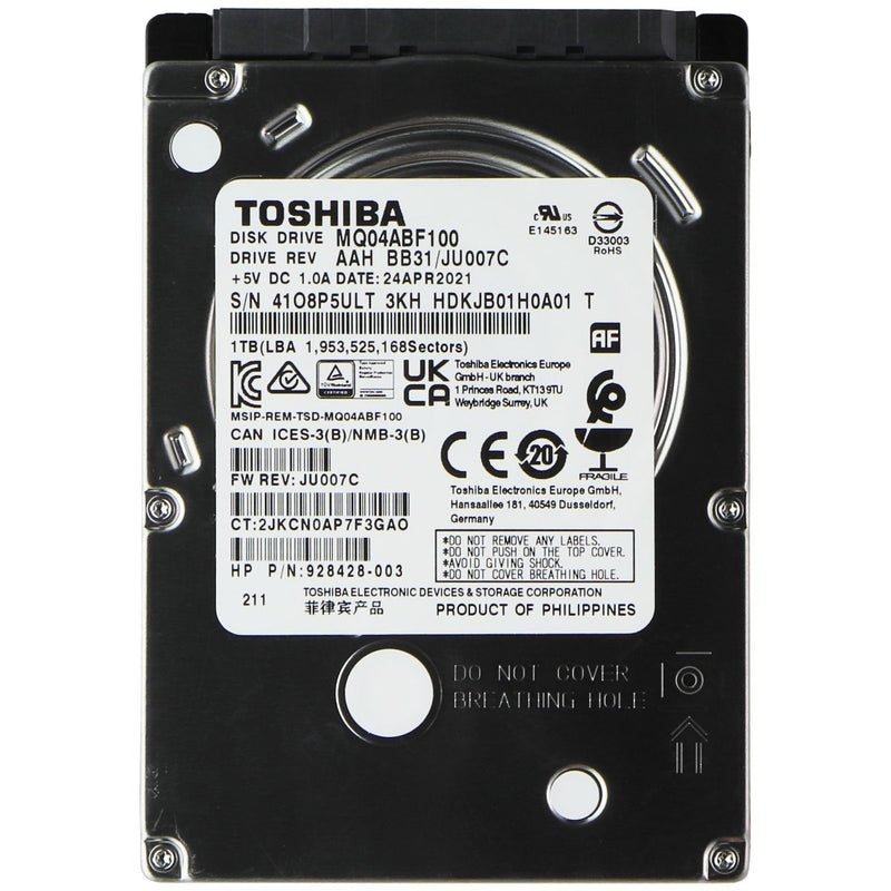 Toshiba Disk Drive (1TB) SATA 6Gb/s Storage (MQ04ABF100)