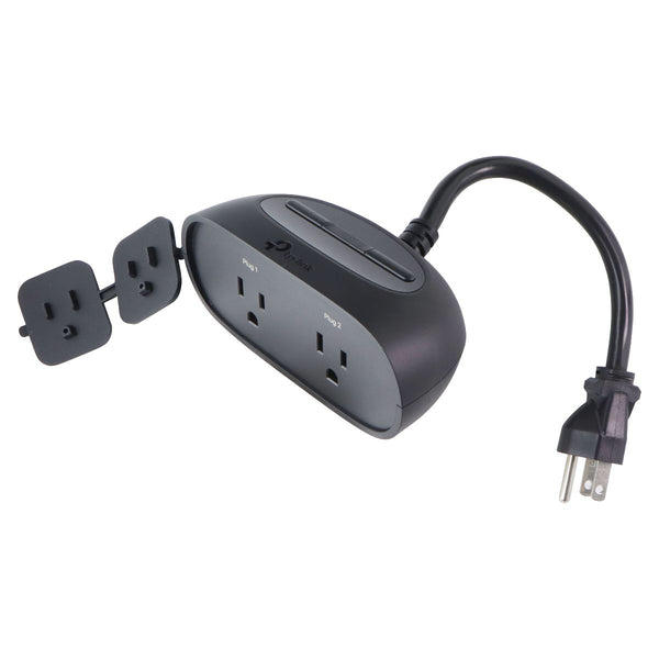TP-Link Kasa Smart Outdoor Wi-Fi Plug with 2 Sockets (KP400) - Black