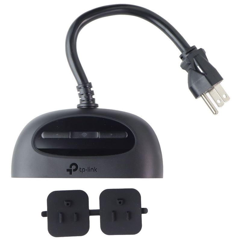TP-Link Kasa Smart Outdoor Wi-Fi Plug with 2 Sockets (KP400) - Black