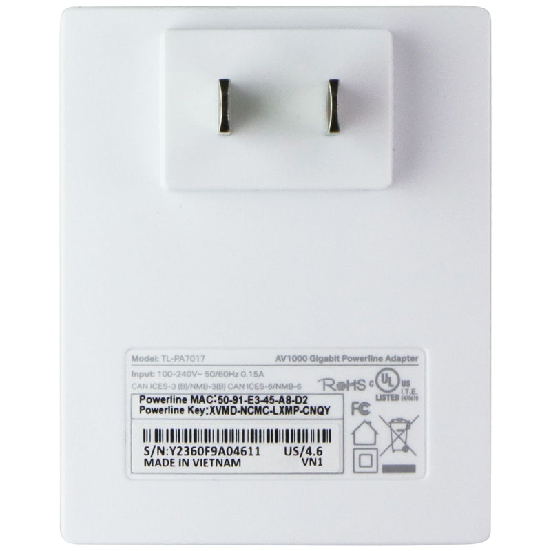 TP-Link AV1000 Powerline Network Extender Kit (TL-PA7017 KIT) - White