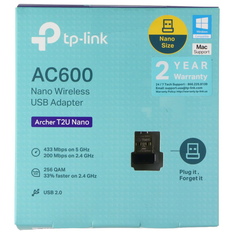 TP-Link AC600 Archer T2U Nano Wireless USB-A 2.0 Adapter