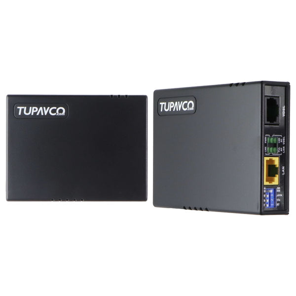 Tupavco TEX-100 Wired LAN Ethernet Extender Kit (2-Pack) - Black