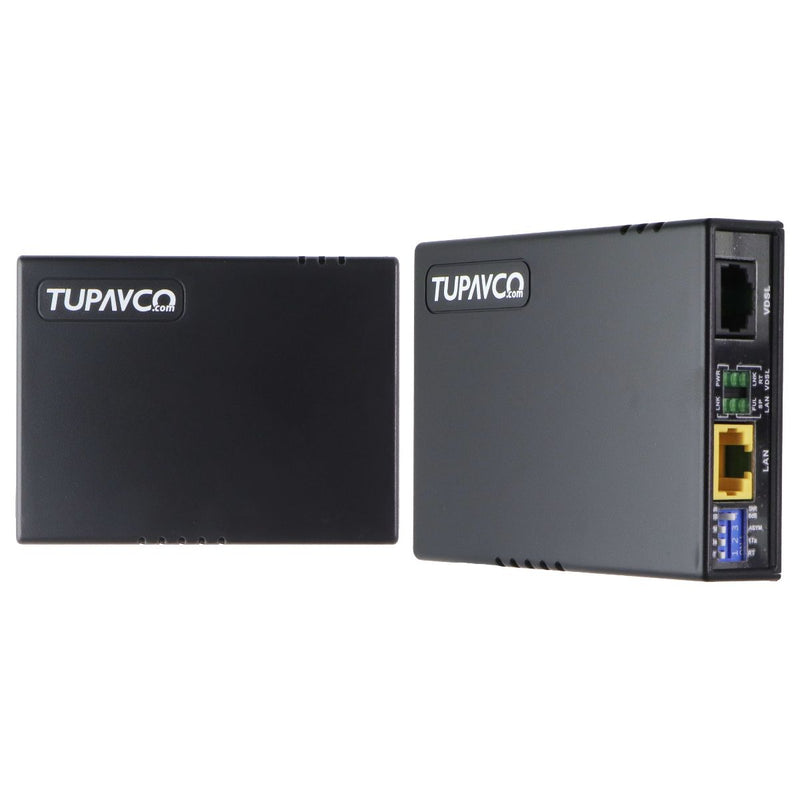 Tupavco TEX-100 Wired LAN Ethernet Extender Kit (2-Pack) - Black