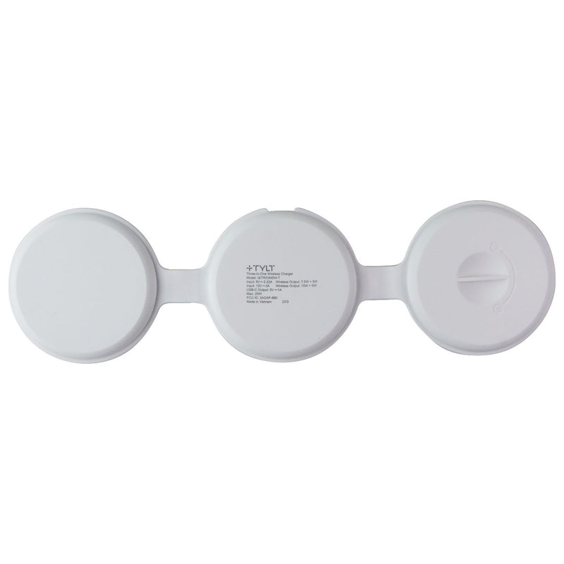 TYLT Folio Trio 3-in-1 Wireless Charger Pad with MagSafe - White (QITRIOMSW-T)