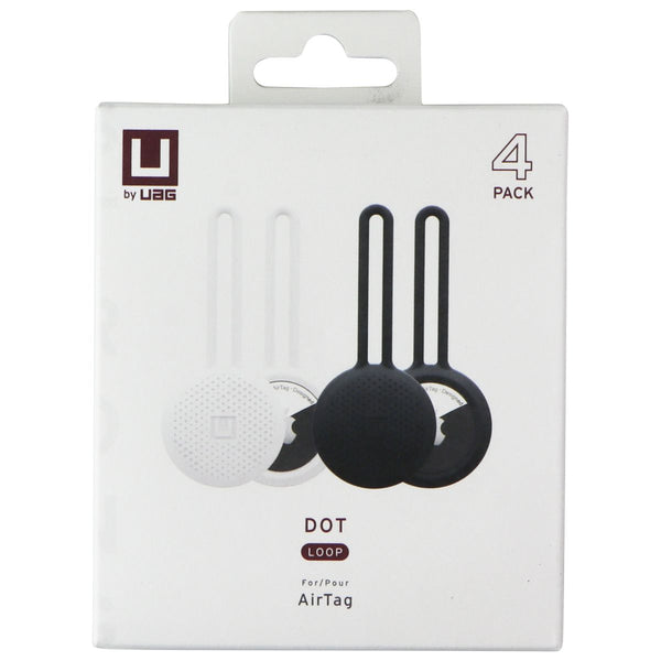 UAG Dot Loop for Apple AirTag - 2 Black / 2 White (4 Pack)