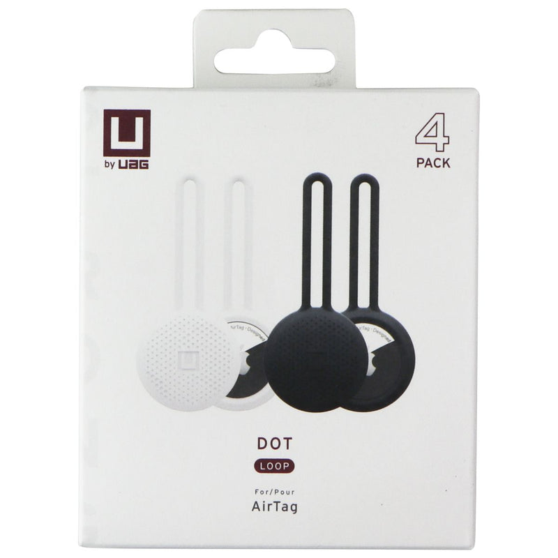 UAG Dot Loop for Apple AirTag - 2 Black / 2 White (4 Pack)