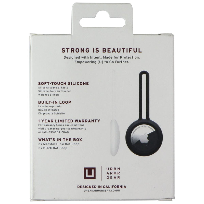 UAG Dot Loop for Apple AirTag - 2 Black / 2 White (4 Pack)