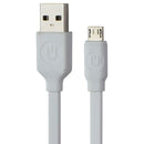 UBREAKIFIX (3-Ft) Flat Series Micro-USB to USB Charge/Sync Cable - White