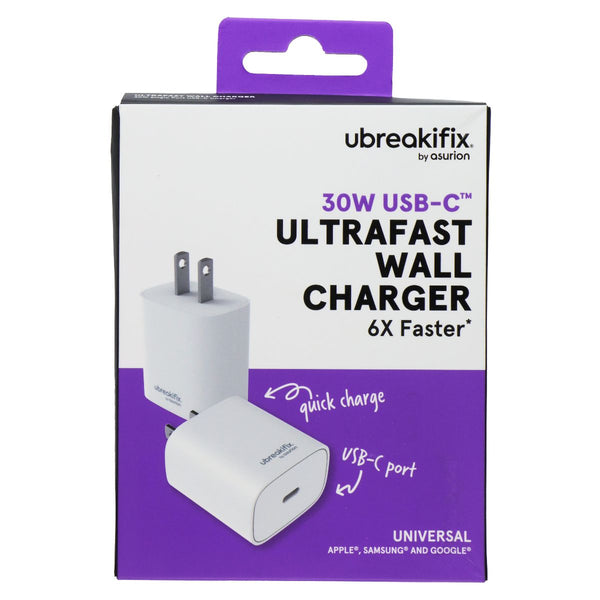 UBREAKIFIX (30W) USB-C Ultrafast Wall Charger - White
