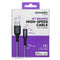UBREAKIFIX 6FT Braided High Speed USB-A to Lightning 8-Pin Cable - Gray/White