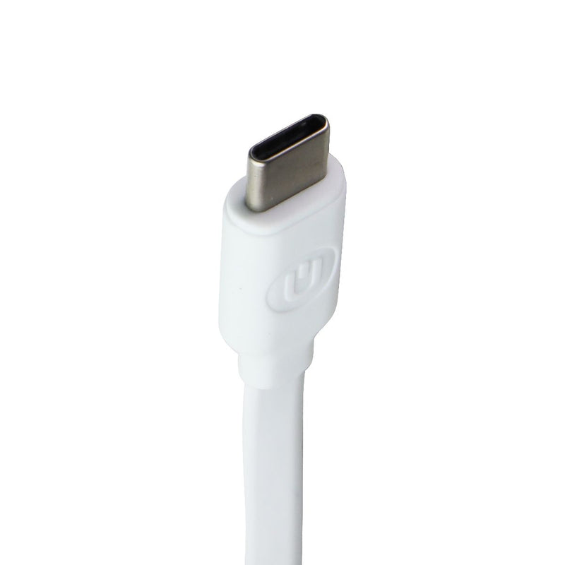 UBREAKIFIX (3-Ft) Flat Series USB-C to USB Charge and Sync Cable - White
