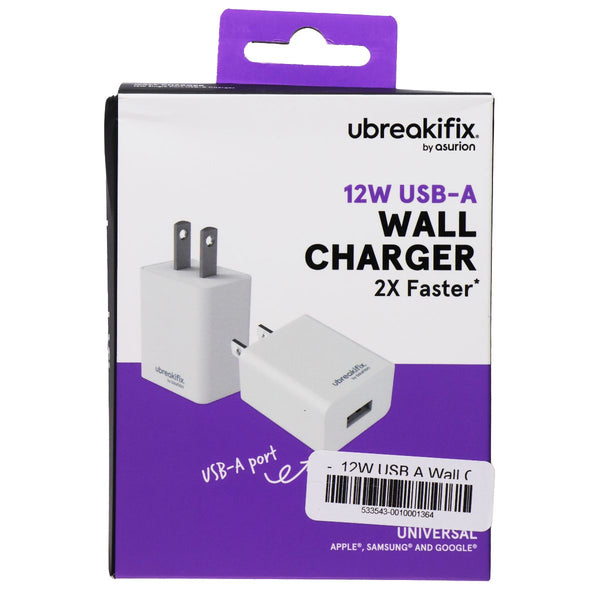 UBREAKIFIX (12W) USB-A Wall Charger - White (WC12-ASRHD266577)