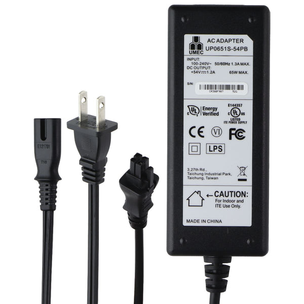 UMEC (65W / 54V / 1.2A) AC/DC Adaptor 4-Pin Power Supply - Black (UP0651S-54PB)