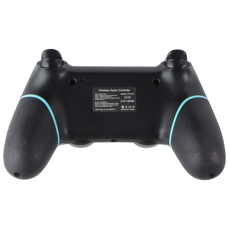 Railay Wireless Rechargeable Gaming Controller for Sony PS4 - Black/Light Blue