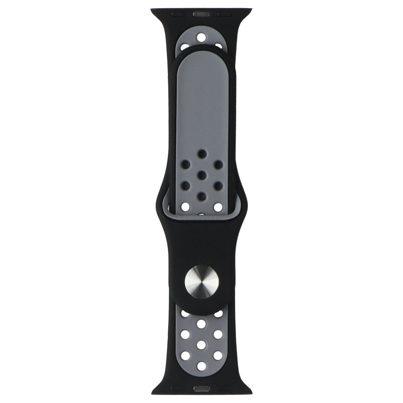Silicone Sport Band for Apple Watch (38/40/41mm) Cases - Black/Gray