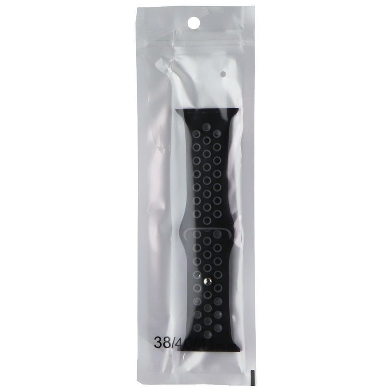 Silicone Sport Band for Apple Watch (38/40/41mm) Cases - Black/Gray