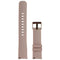 Generic Striped Silicone Watch Band (20mm) - Pink/Rose Clasp (Large Strap)