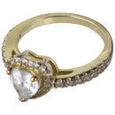 Set of 2 Heart-Shaped Rings - Size 8 / Silver & Pink - Size 5.5 / Gold & Silver