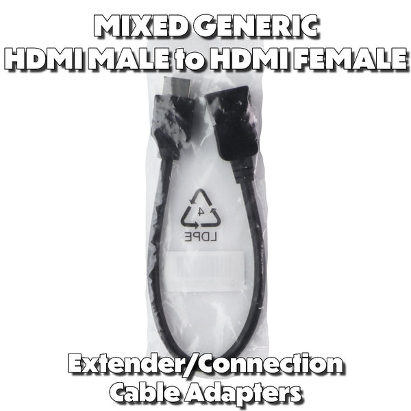 Mixed & Generic HDMI Male to HDMI Female Extender/Connection Cable Adapters