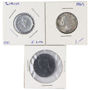 Assorted Coin Bundle (Dimes/Quarters/Foreign) 1842-1981 / (14 Total)