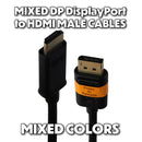 Mixed & Generic DP Displayport to HDMI Male Cable Adapters - Mixed Color/Style