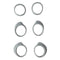 Replacement Ear Gels & Stabilizer for Galaxy Buds - (Full Set) - Silver