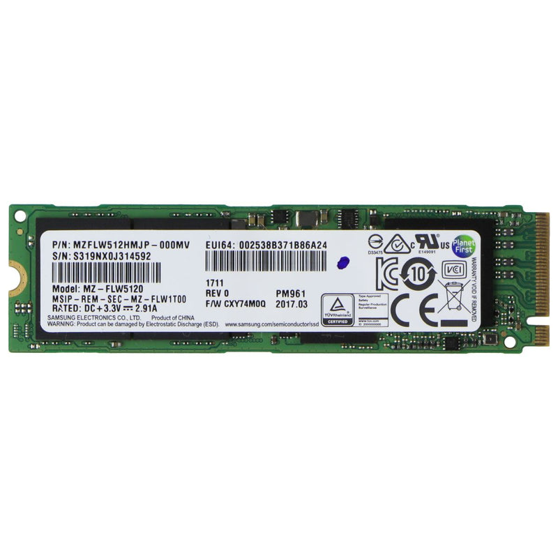 Samsung M.2 NVMe 512GB SSD Internal Storage - (MVZFLW512HMJP / MZ-FLW5120)