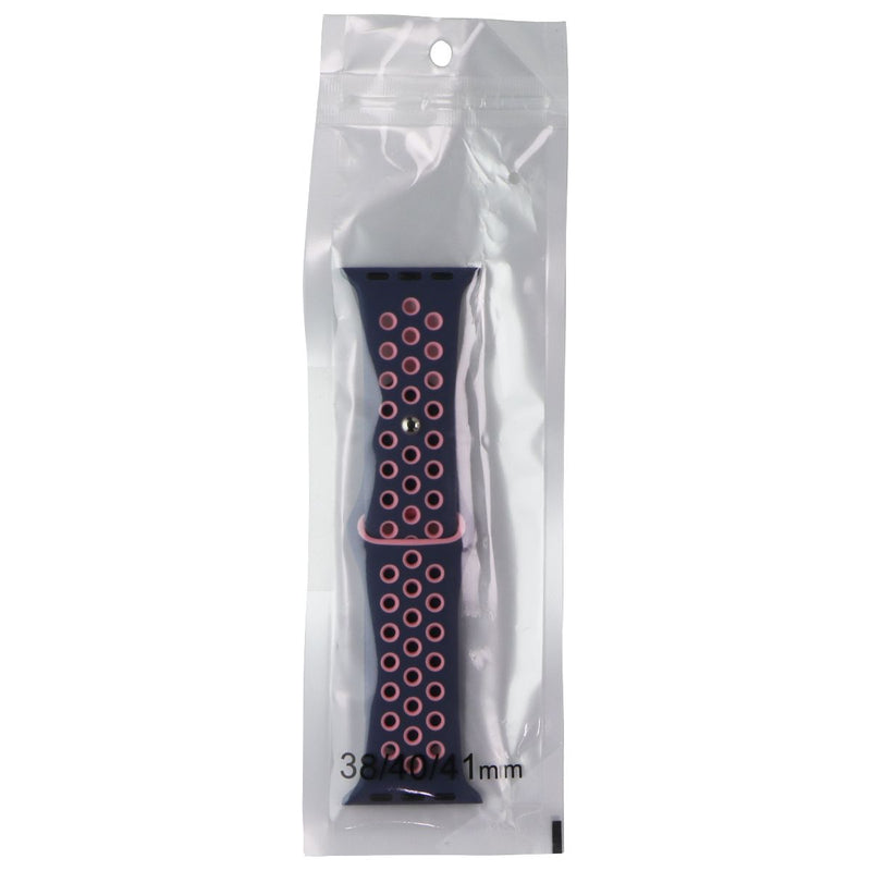 Silicone Sport Band for Apple Watch (38/40/41mm) Cases - Blue/Pink