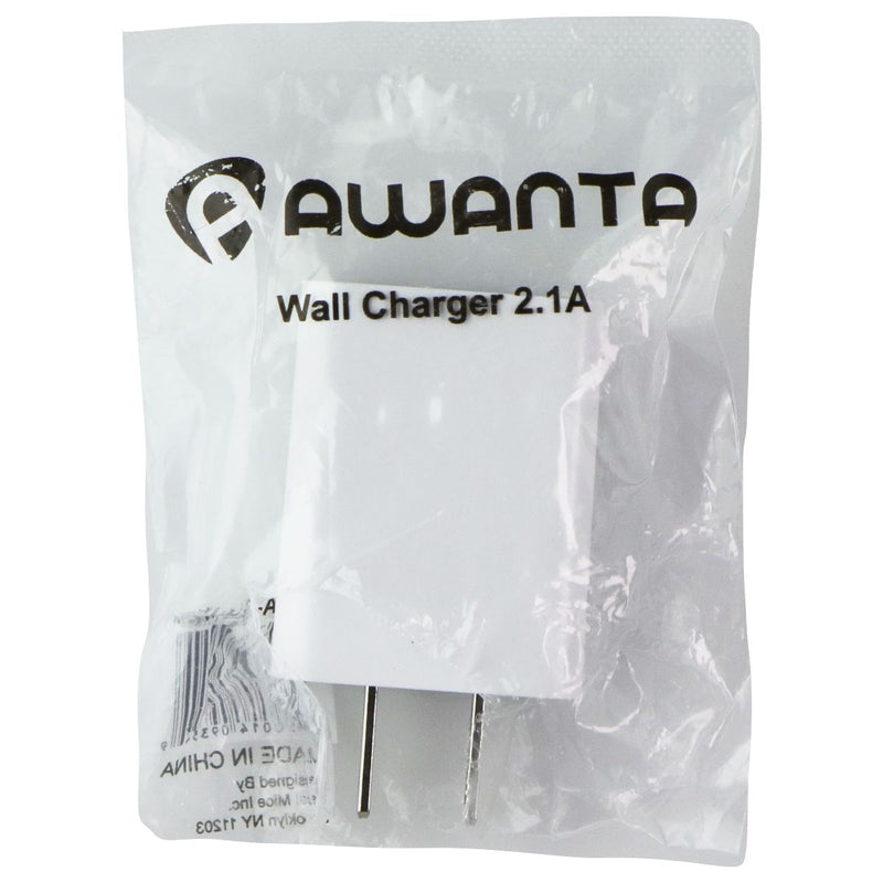 Universal (5V/2.4A) Single USB Wall Charger Travel Adapter - White